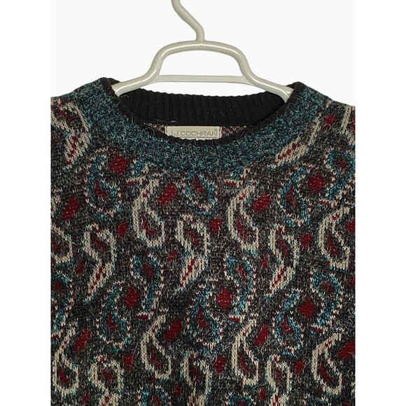 JJ Cochran Vintage Men's Paisley Crewneck Sweater Size M 42" Chest Large? - Picture 4 of 7